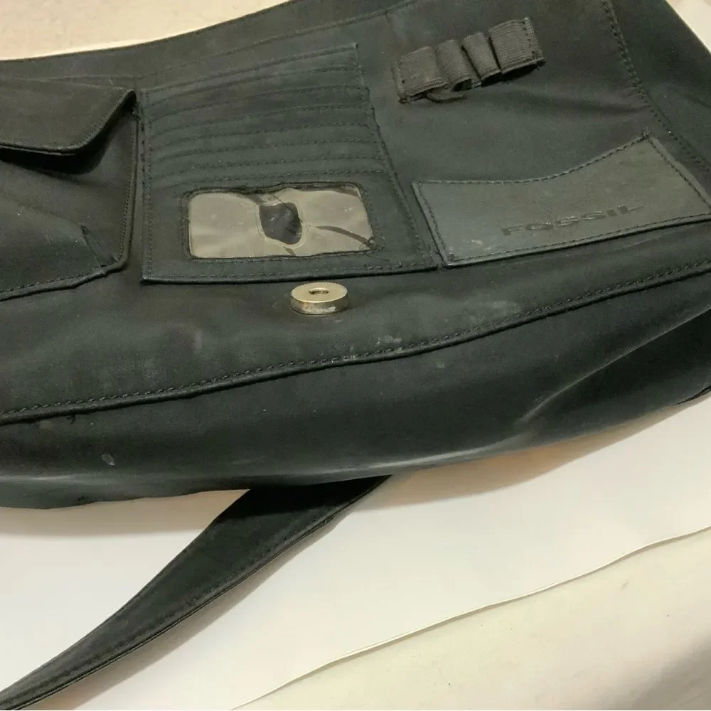 Fossil Leather Messenger Organizer Bag